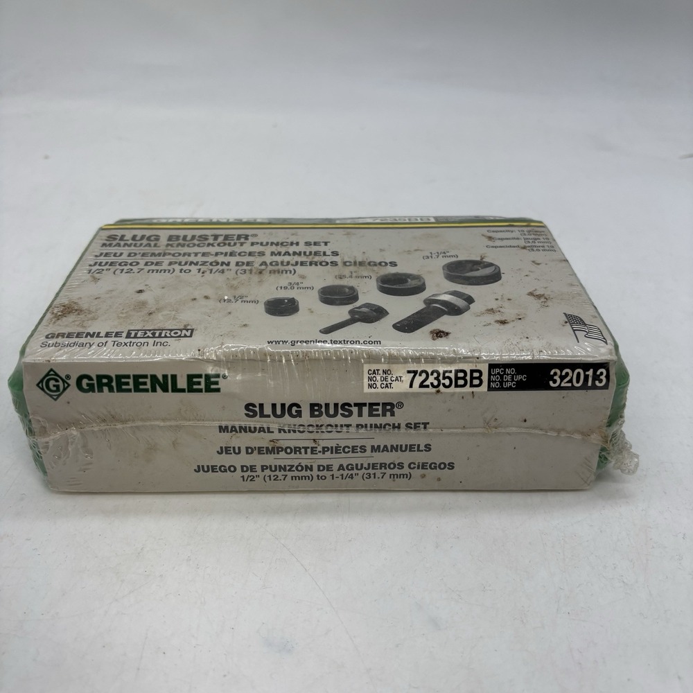 Greenlee 7235BB Slug Buster Knockout Punch Set *NEW* Sealed In Package
